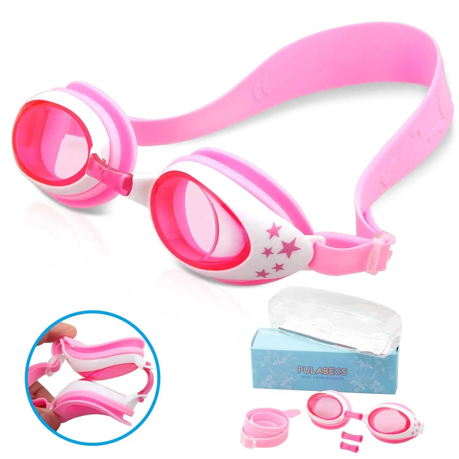 Kids Swim Goggles & Toddlers swim goggles,with Anti-Fog Goggle, UV protection and eye waterproof