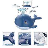 Jouet de bain lumineux pour enfants, pulvérisateur d'eau électrique, jouet de bain pour tout-petits, arroseur de bain pour bébé, baleine lumineuse