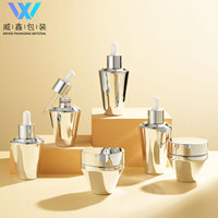 Flacon cosmétique en verre transparent de haute qualité, bon marché, luxueux, disponible en plusieurs couleurs, personnalisable