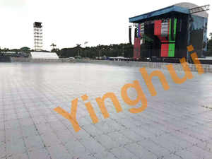 Sistema de suelo antideslizante de suelo modular de plástico impermeable para exteriores de instalación en un solo paso para tiendas médicas de emergencia - Product Image 5