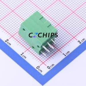 JL141V-25403GA1 Spring Terminal Block Through hole Component (THT),P=2.54mm Connector 1x3P 2.54mm Green Through Hole - Product Image 2