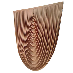 Grand rideau de fond de scène en tissu pour mariage, tissu d'arc de scène, rideau de plafond, décoration de plafond de salle de banquet de mariage - Product Image 5