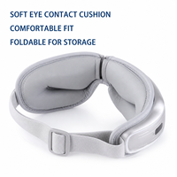 Masseur oculaire personnalisé à marque privée avec compresse chaude, pression d'air, vibration, musique, design pliable sans fil pour OEM ODM en gros