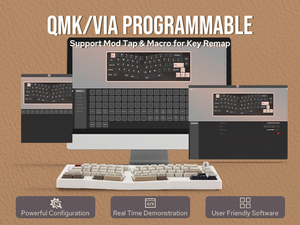 <span class=keywords><strong>Clavier</strong></span> mécanique ergonomique EPOMAKER <span class=keywords><strong>Alice</strong></span> 66x, 66 touches, disposition divisée, programmable VIA, fixation Gasket, Hot-swap, RGB, bouton rotatif pour Win/Mac - Product Image 5