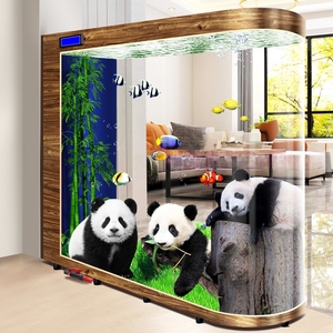 Aquarium Rectangulaire <span class=keywords><strong>de</strong></span> Luxe en <span class=keywords><strong>Verre</strong></span> Flotté avec <span class=keywords><strong>Filtration</strong></span> Latérale Circulante, Éclairage LED, Vidange en un Clic, Ultra-Silencieux et Durable, Économie d'Énergie - Product Image 4