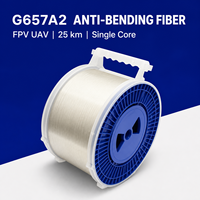 Kabel Serat Optik 0.25mm G657A2 Gulungan Serat Tanpa Pelapis FPV UAV Tali Tak Terlihat 0.22dB/km 25km 50km