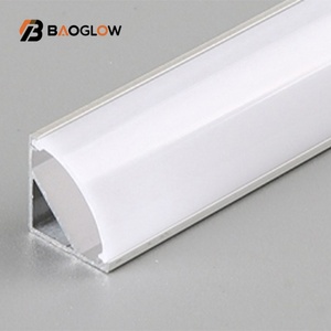 Perfil de aluminio para tira de LED, lámpara de esquina empotrada en el techo, perfil de luz LED de 12*12, precio de fábrica - Product Image 1