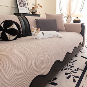 Chenille <b>Sofa</b> <b>Cover</b> Solid Color Modular <b>Sofa</b> Non Slip Seat Cushion Summer 2026 All Season Use - Product Image 1