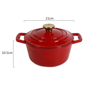 Utensilios de cocina, olla de hierro fundido esmaltada, cazuela con tapa - Product Image 2