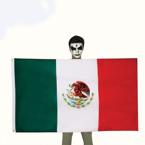 Barato 90*150cm Nuoxin 100% poliéster México fabrica personalizado 3x5ft <span class=keywords><strong>rojo</strong></span> <span class=keywords><strong>blanco</strong></span> verde México bandera mexicana - Product Image 3