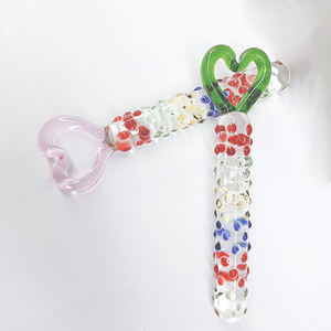 Tapón Anal Vaginal de Vidrio de Borosilicato Alto con Forma de Corazón de Diente de León, Partículas Grandes, Fricción para el Pene, 100% Impermeable, 215x56mm - Product Image 6