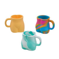 Mug à eau potable créatif en silicone pliable, léger, moderne, motif cœur, 360 ml, coloré, réutilisable, flexible, incassable