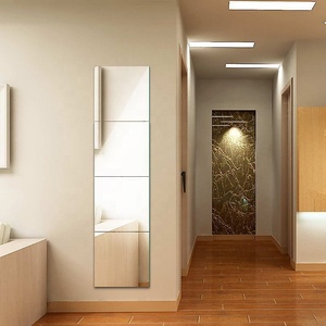Miroirs autocollants pour mur et porte de placard, miroir de corps sans cadre, miroir de sol pleine longueur - Product Image 2