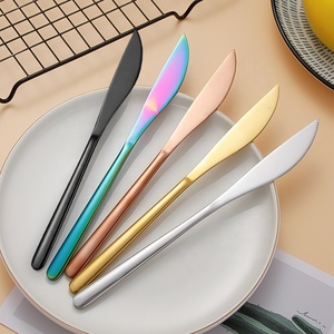 Cuchillos para carne de acero inoxidable con pulido <span class=keywords><strong>espejo</strong></span>, cubertería metálica económica de fábrica para mesa y cena - Product Image 3