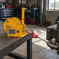 Treuil manuel 1200 LBS robuste avec frein autobloquant et câble en acier pour remorques de bateaux, levage et remorquage