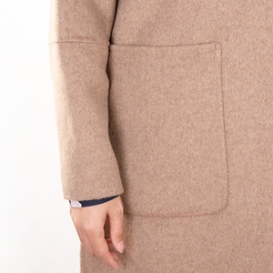 Manteau long pour femme, parka double face, en laine véritable et cachemire, avec capuche, style décontracté, hiver - Product Image 5