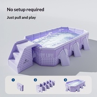 Piscine pliable de qualité supérieure, épaisse et spacieuse, piscine familiale, piscine portable pour enfants