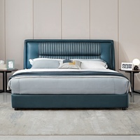 Lit de luxe Quanu 92236, tête de lit king size, vente en gros en Chine, lit moderne en cuir king size