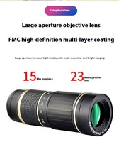 Kit d'objectif zoom télescopique professionnel pour téléphone avec autofocus en métal pour les voyages, les sports et les concerts