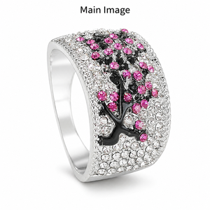 Anello con accenti rosa per donna, stile elegante, accessorio da indossare ogni giorno - Product Image 1