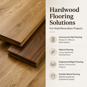 Durable Smooth Surface Maple <b>Flooring</b> For Living Room Bedroom Office Commercial Renovation Project Installation - Product Image 5