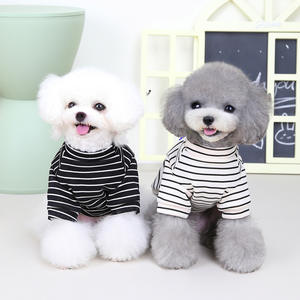 Automne et hiver chien minimaliste rayures pull pull décontracté chat <span class=keywords><strong>deux</strong></span> pattes Teddy poméranien vêtements pour animaux de compagnie chien vêtements - Product Image 2