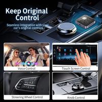 Boyi AI Box TV Box Snapdragon 6115 con Borde Metálico, Android 13, Adaptador CarPlay 3 en 1, 8+128G RAM/ROM, 1 Año de Garantía, YouTube, Netflix