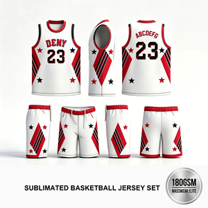 Setelan Jersey Basket Varsity SMA Custom, Cetak Sublimasi, Seragam Basket Cepat Kering, Bernapas, Tinta Anti-Luntur, Cepat Kering - Product Image 1