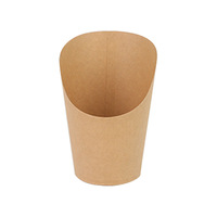 Gobelets à gaufres écologiques en papier kraft, porte-popcorn en papier kraft, gobelets à frites jetables en papier kraft