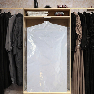 Sacchetto Trasparente Appendibile per Vestiti, Copertura Protettiva in Plastica Antipolvere, Borsa per Imballaggio Lavanderia per Abiti e Vestiti - Product Image 3