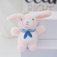 Porte-clés en peluche Kawaii Mini Lapin Singe Pingouin Agneau Mouton, jouet doux et moelleux, pendentif de sac, breloque, porte-clés