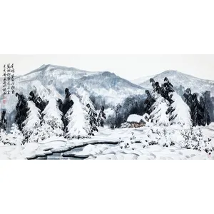 Customized Snow Painting Art Factory Price Direct Supplier Mountain Landscape Painting