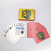Cartes à jouer personnalisées, coins carrés, finition brillante, design personnalisé, dos à carreaux rouges, motif dragon doré, cartes de poker pour usage de jeu