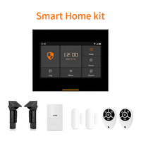 Tuya Smart Alarme domestique sans fil Système d'alarme anti-effraction de sécurité GSM avec détecteur de mouvement Système d'alarme domestique antivol WiFi GSM