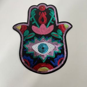 Parche con purpurina Tipo De Mano, parche de tela con bordado de monstruo de ojo de dibujos animados (en inglés) - Product Image 4