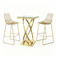 Table de banquet carrée à pieds en X courbés pour mariage, mobilier commercial, table de bar, location événementielle, table à gâteaux, tabouret de bar à cocktails, mobilier de maison