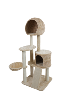 Fabrik Großhandel Gute Qualität Cat Climbing Frame Tree Tower für Indoor Plüsch Cat Condo Kratz bäume Sitz stangen Cave Hammock