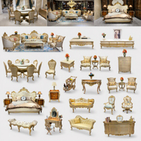 Projet de mobilier de luxe pour villa, appartement et hôtel à Foshan - Canapé de salon de style français, mobilier de haute qualité et luxueux