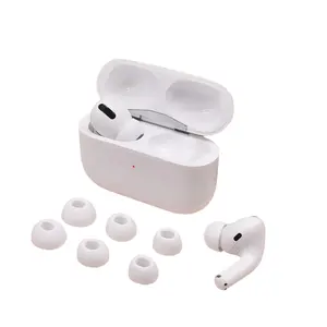 Casing pelindung earphone Bluetooth nirkabel, casing pelindung earphone Bluetooth nirkabel TWS dengan earcap pengganti silikon cocok untuk Air pods Pro