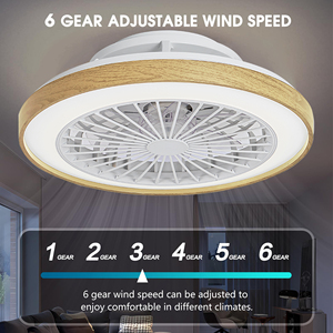 Chất lượng cao 20-inch DC dẫn ánh sáng trần với ABS gỗ-màu Chụp đèn 5 lưỡi và điều khiển từ xa <span class=keywords><strong>Fan</strong></span> CE ERP chứng nhận - Product Image 4