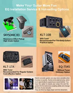 Guitare Acoustique 41 Pouces avec Préampli Micro EQ 4 Bandes, Guitare Électro-Acoustique Caisse Creuse - Product Image 5