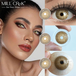 <span class=keywords><strong>Lentilles</strong></span> <span class=keywords><strong>de</strong></span> <span class=keywords><strong>contact</strong></span> souples colorées marron-vert, effet naturel, 14,2 mm, nouvelle collection, commande en gros, OEM, directement <span class=keywords><strong>de</strong></span> l'usine - Product Image 2