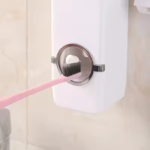 Huyo Plastic Two-piece Eco-Friendly Self-motion <b>Toothpaste</b> <b>Dispenser</b> Holder for Bathroom Use - Product Image 2