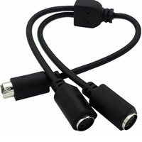 Fabricant Répartiteur Y personnalisé Mini DIN 4 broches mâle vers femelle Câble d'alimentation AV S-vidéo