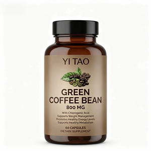 Complément de grains de café vert 800 mg, favorise des niveaux d'énergie sains, soutient la gestion du poids et le métabolisme, non-OGM, 60 capsules - Product Image 1