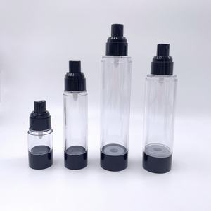 Hot Sale Airless Pump Bottles Refillable 15ml PP White <b>Frosted</b> <b>Glass</b> Double Wall Airless Vacuum Pump Bottle 30ml 50ml - Product Image 1