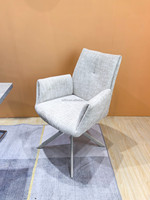 Ensemble de fauteuils d'appoint pivotants de luxe modernes, 2 pièces, en tissu velours, base en métal, pour la maison, le bureau, la cuisine, la salle à manger, le bar, le parc