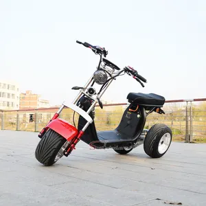 Citycoco — batterie amovible 3 roues 4000w, 60v 1, 2ah/20ah, avec support de golf, pour scooter électrique