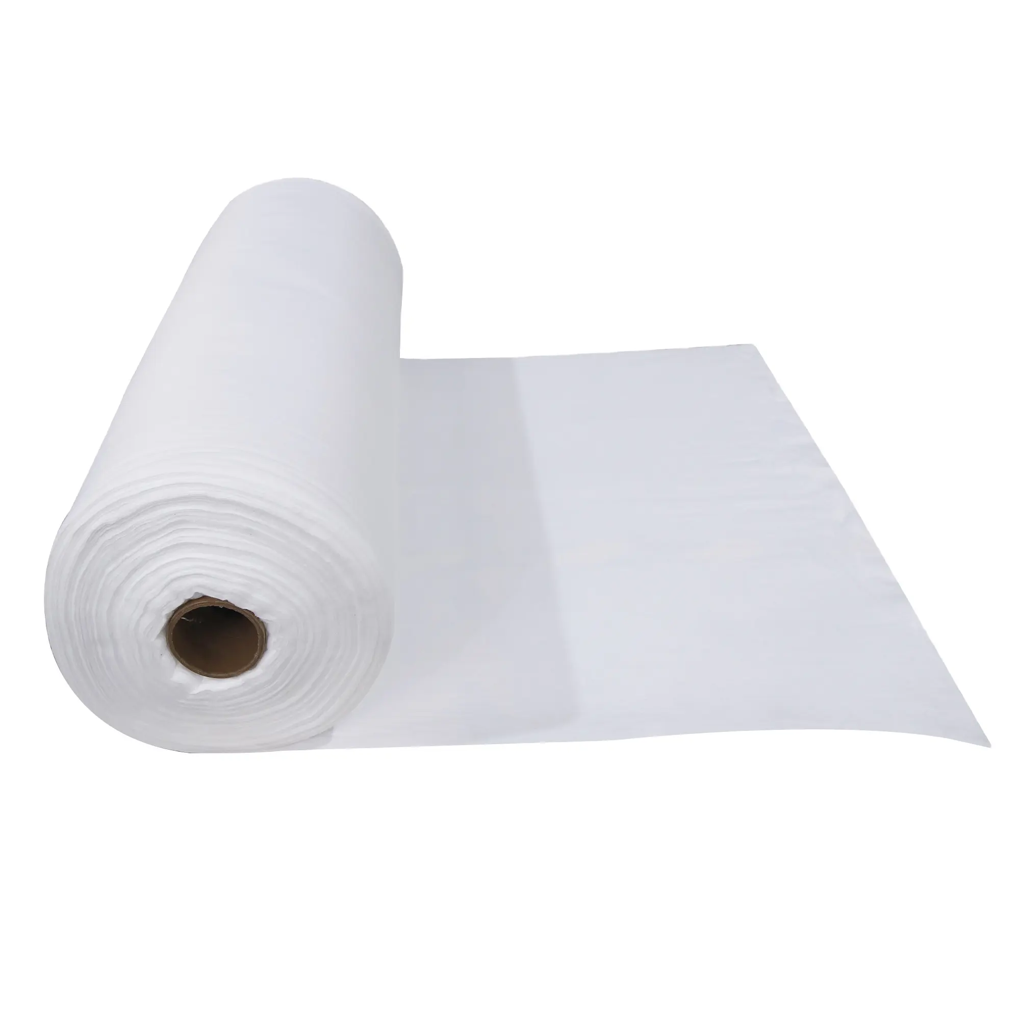 Tela no tejida biodegradable 100% de algodón Spunlace para toallitas húmedas/toallas suaves desechables/almohadillas de algodón
