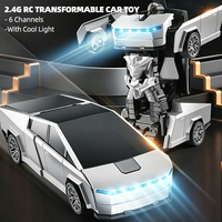 Voiture télécommandée RC 2.4G 1:18, robot transformable électrique avec lumière, jouet pour enfants, véhicule d'intérieur